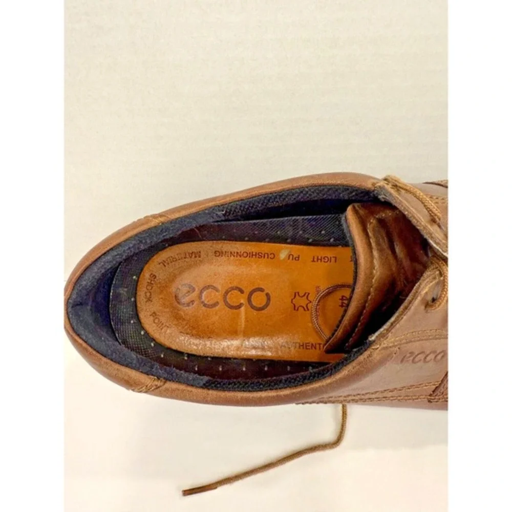 Ecco‎ Helsinki Casual Dress Shoes Men's 44 US 10-10.5 Brown Leather Lace Up GUC